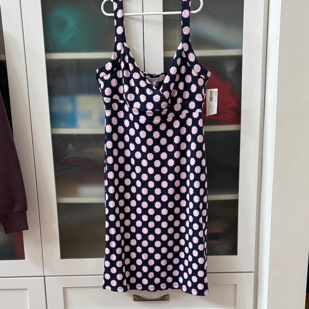 Charter Club Nantucket Dress SZ Petite Small Navy and Pink NWT💙💓
